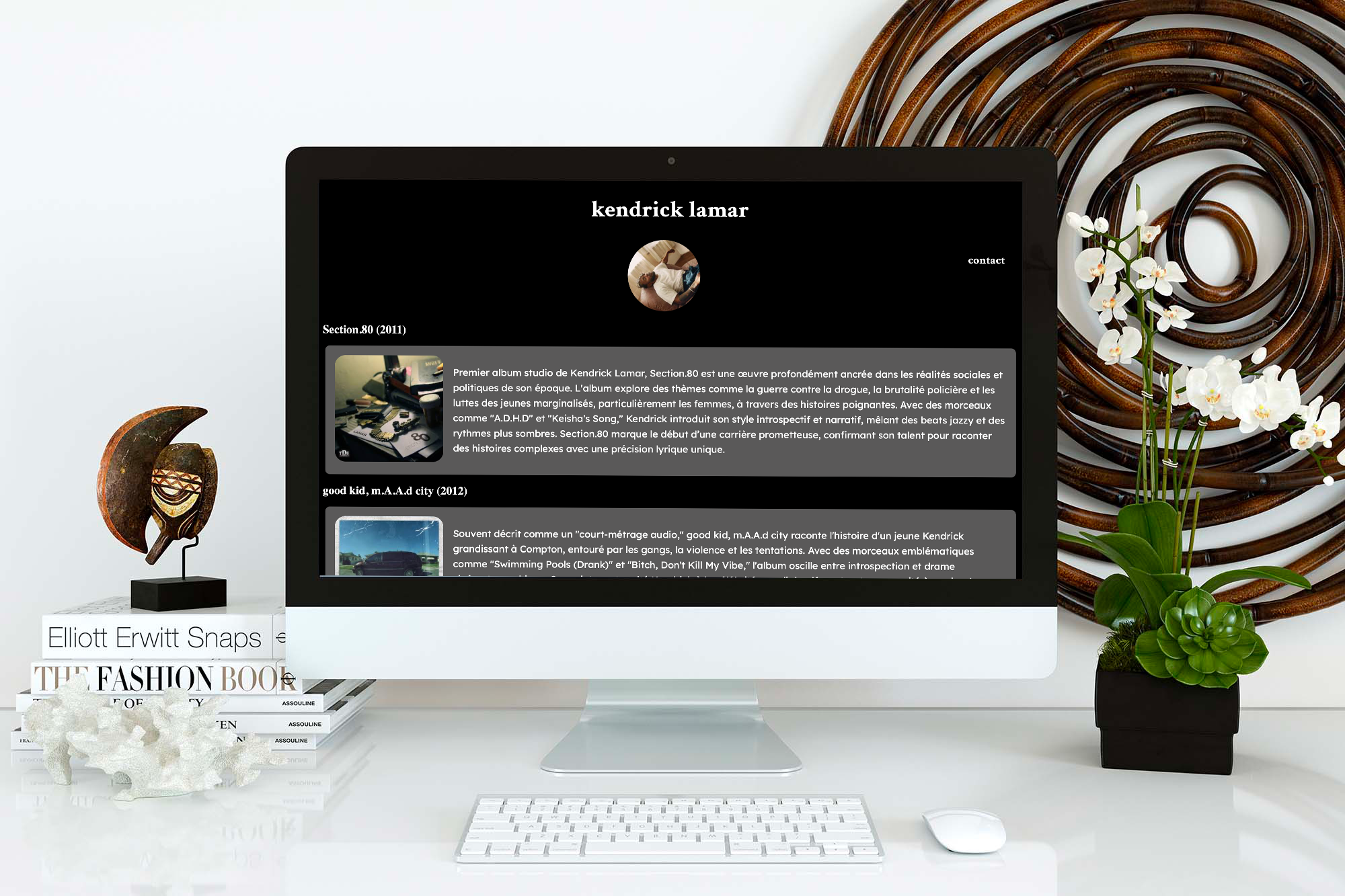Page statique Kendrick Lamar